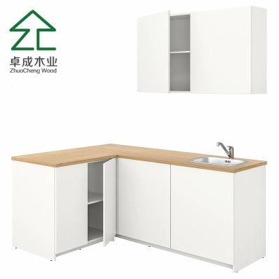White Particle Board Kitchen Cabinet with Hinge