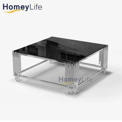 Chinese Factory Modern Hotel Bedroom Home Dining Living Room Furniture Mirror Glass Top Coffee Tables Luxury Round Marble Coffee Table