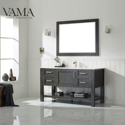 Vama 60 Inch Cheap Bathroom Vanities Wood Furniture 784060