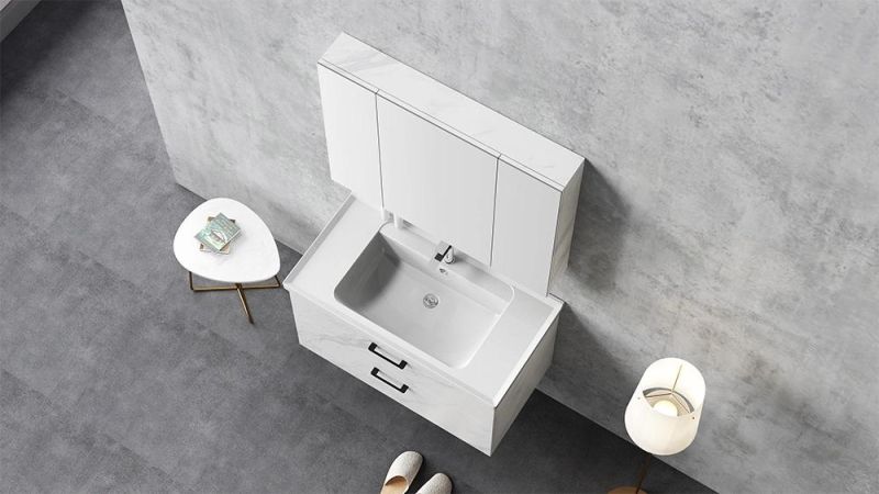 Modern Bath Fashion American Solid Wood White Bathroom Vanity