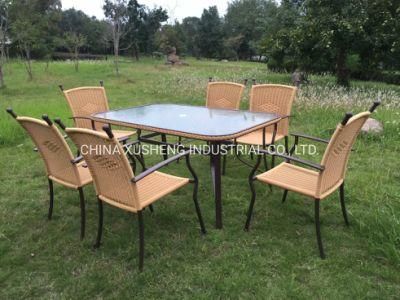 High Quality Custom Leisure Home Modern Rattan Patio Outdoor Garden Dining Furniture