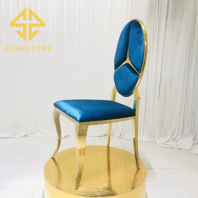 Hot Sale Benz Back Stainless Steel Dining Chair Hotel Furniture Wedding Events Chairs