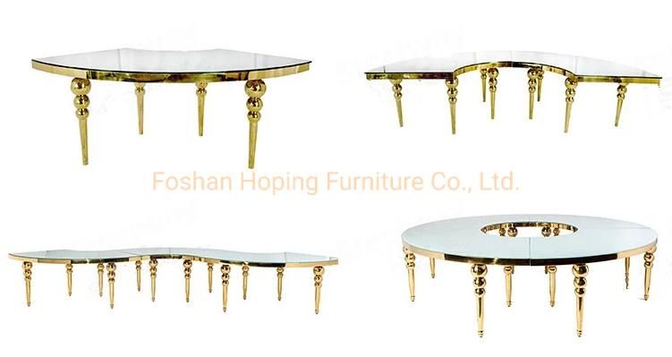 Modern Home Restaurant Furniture Set Metal Stainless Steel Marble Dining Room Table