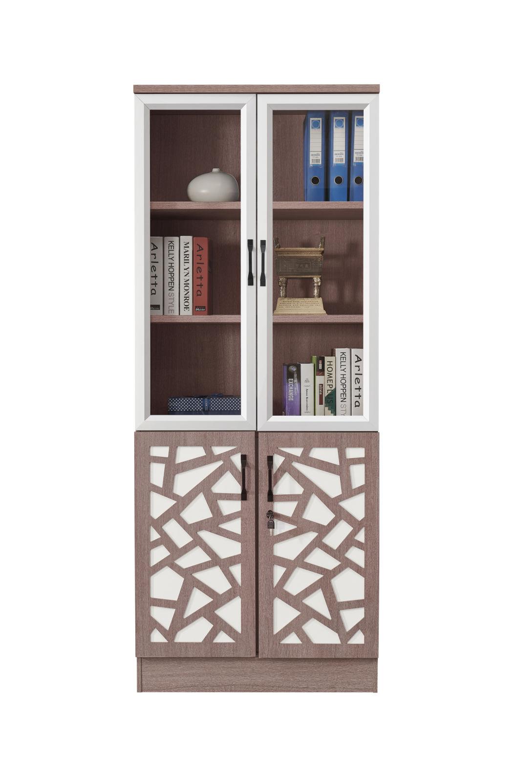 Modern Design Luxury Wooden 2 Doors File Cabinet Bookcase