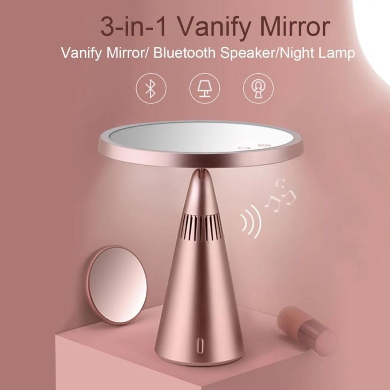 Beauty Cosmetic Make up Desktop LED Lamp Bluetooth Mirror