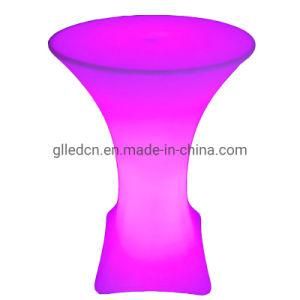 Round Design Colourful Rechargeable Illuminate LED Light up Bar Table for Sale