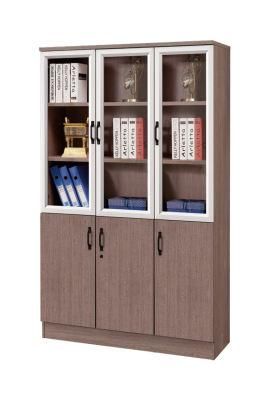 Hot Sale Modern Design Office Furniture MDF Wooden 3 Doors Bookshelf
