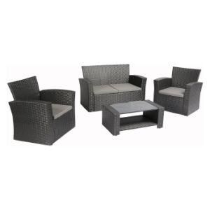 Modern Leisure Fabric Resin Wicker Outdoor Furniture Sectional Sofa with Aluminium Frame
