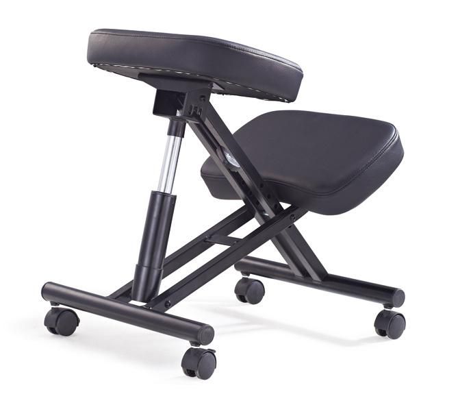 Hy5001 Black PU Leather Height Adjustable Kneeling Chair for Office