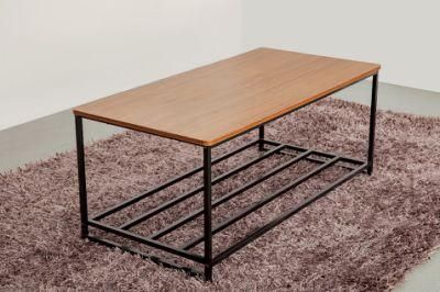 Home Living Room Decorative Rustic Furniture Wood Metal Industrial Tea Coffee Table