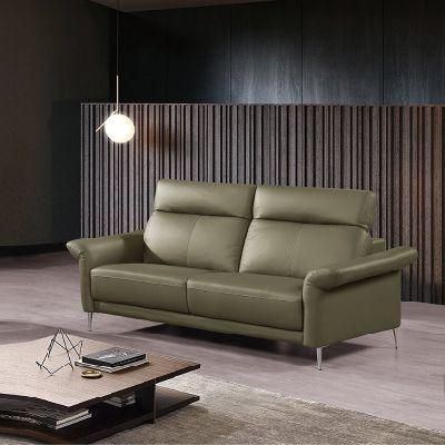 Modern Wood Grain Leather Sectional 3 Seaters Living Room Sofas for Home Apartment Hotel