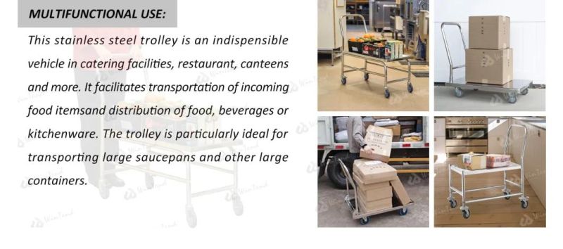 Kitchen Equipment Heavy Duty Stainless Steel Platform Trolley