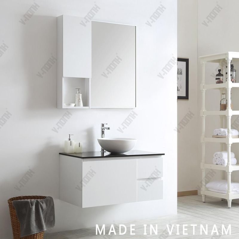Modern Style Wall-Mounted Solid Wood Bathroom Vanity Furniture