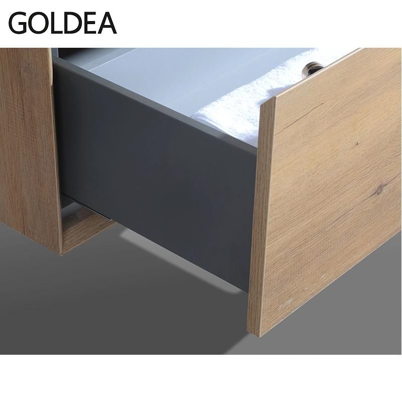 Hot Sale Floor Mounted New Goldea Hangzhou Wooden Bathroom Cabinet Vanity Furniture