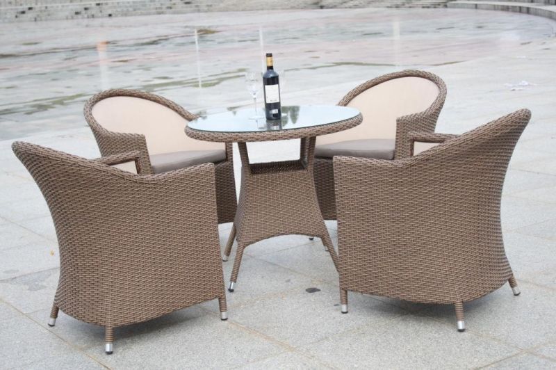 Rattan Outdoor Wicker Dining Table and Chairs Supplier Modern Garden Villa Restaurant Patio Furniture