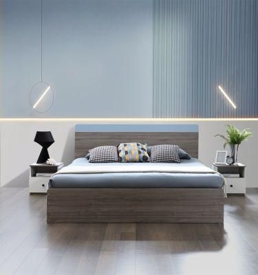 Single Double King Queen Size Modern Design Home School Furniture Bedroom Set MDF Bed
