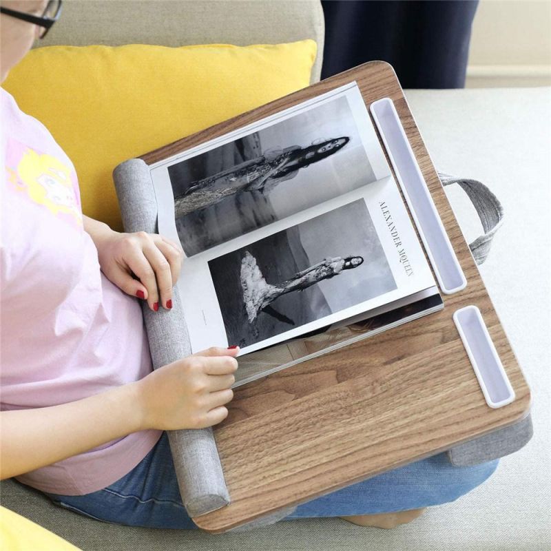 100% Bamboo Laptop Stand High Density Foam Cushion Desk