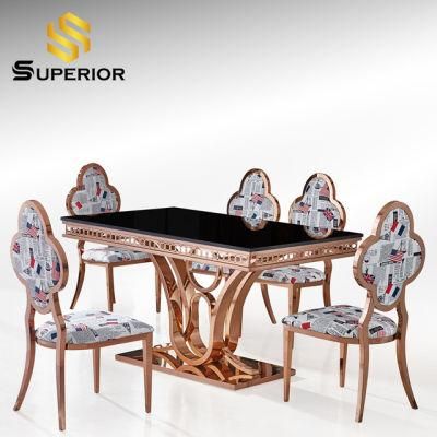Wholesale Morden Design Dining Room Furniture Stainless Steel Wedding Table