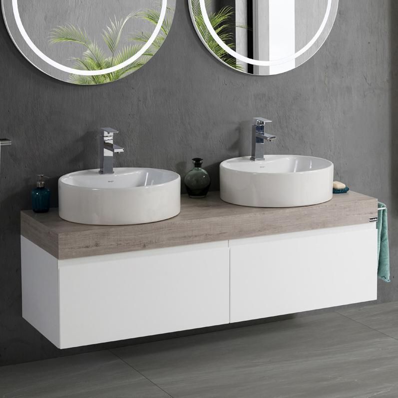 New White Simple Wall Mounted Waterproof Bathroom Cabinet