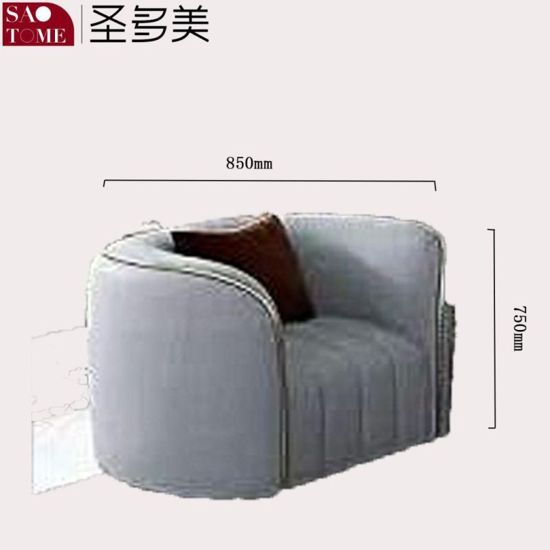 Modern Living Room Furniture Can Be Customized Color Flannel Multi Person Sofa