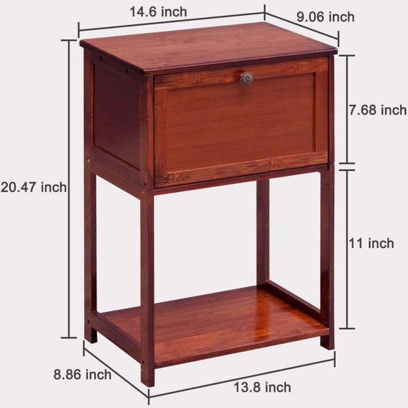 Modern Storage Cabinet Bedside Furniture & Accent End Table Chest for Home, Bedroom Accessories, Office, College Dorm