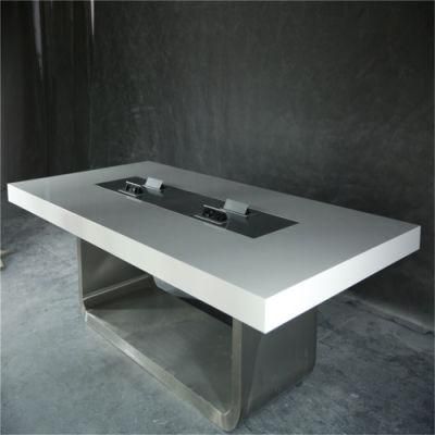 New Design Artificial Marble Office Table Acrylic Conference Table