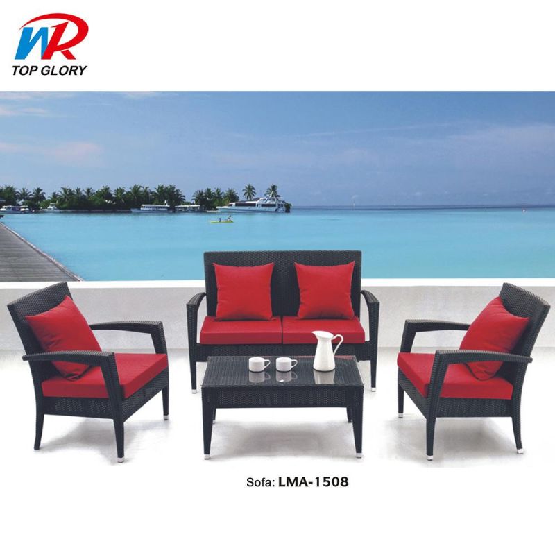 Modern Outdoor Furniture Rattan Wicker Woven Waterproof Garden Swimming Pool Sofa