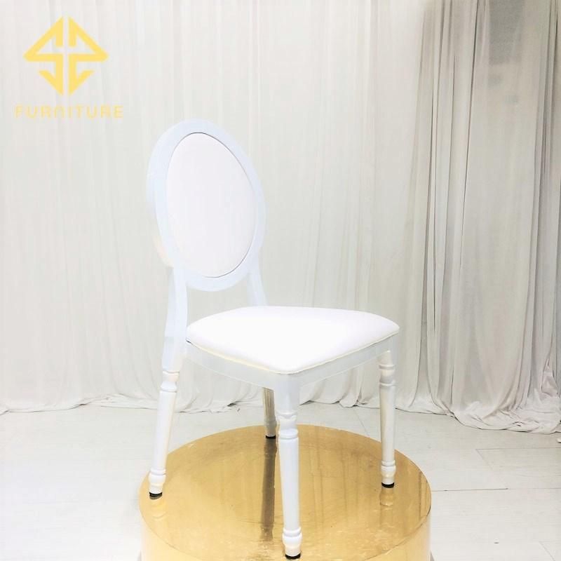 Modern White Metal Wedding Chairs for Event Hotel Banquet Use