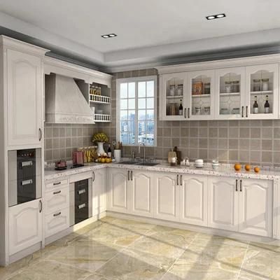 Modern Luxury Kitchen Furniture Cabinets Set Hight Quality PVC Kitchen Cabinet with Sink Bowl