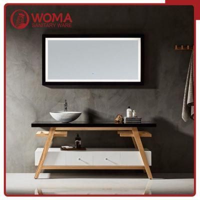 Villa Building High Quality Red Oak Wood Solid Wood Bathroom Vanity