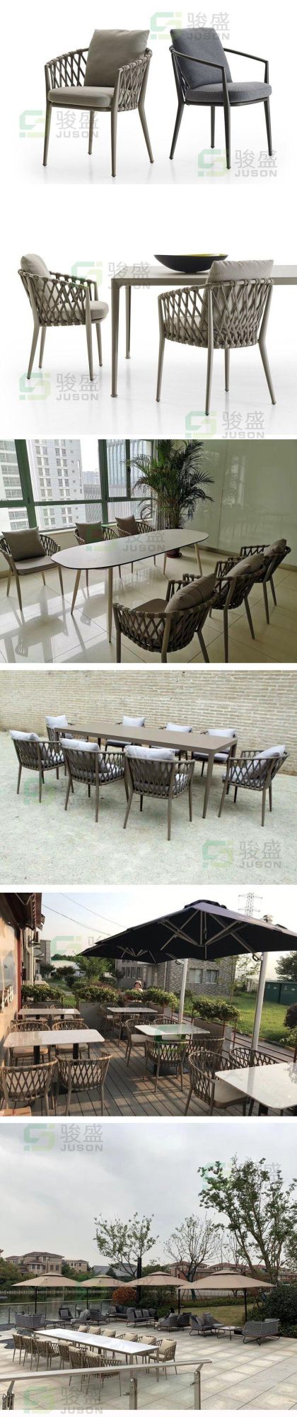 Hot Sale Hotel Furniture Living Room Dining Set Modern Outdoor Rattan Chair Patio Wicker Dining Chair Garden Set Table and Chair