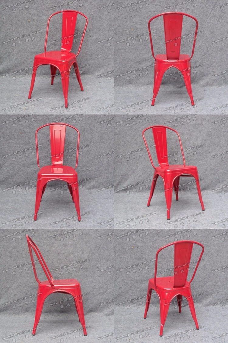 Red Stackable Tolix Metal Chair for Banquet and Restaurant Yc-Zg96