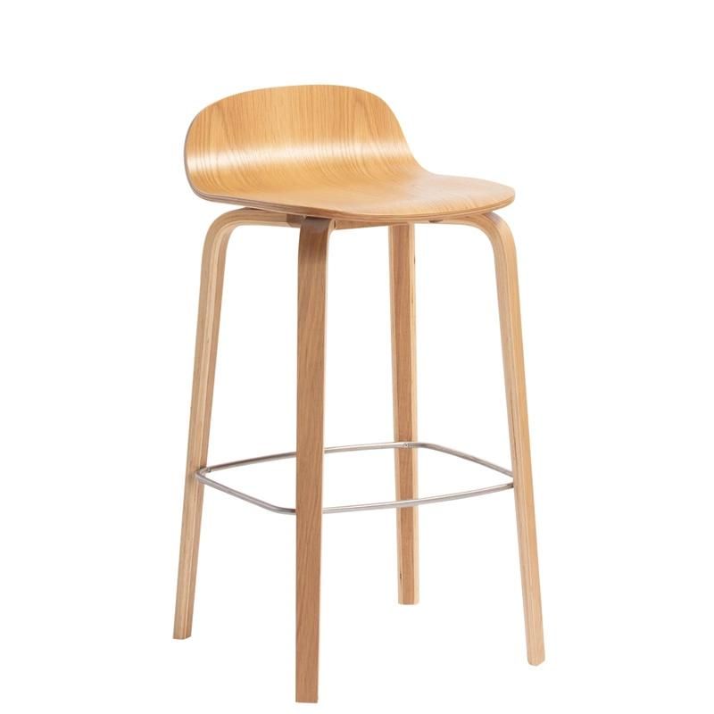 Modern Furniture Solid Wood Household Simple and Fashionable Bar Stool Bentwood Dining Chair