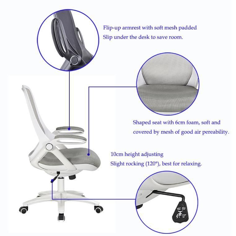 High Back Ergonomic Design Rolling Swivel Recliner Mesh Office Chair