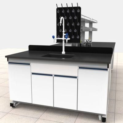 Physical Steel Lab Furniture with Absorbent Paper, Bio Steel Medical Lab Bench/