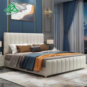 Luxury Villa Home Bedroom Set Furniture King Bed Leather Beds