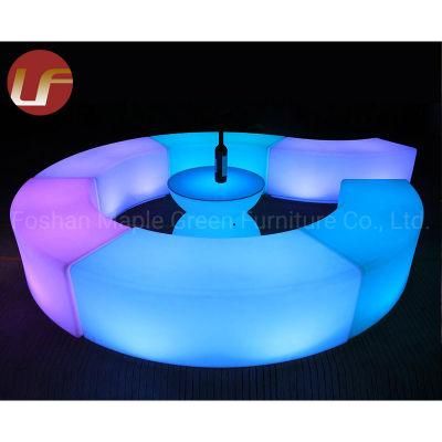 Modern Home Bar Event Furniture Color Changing RGB Light up Cube LED Bar Chair