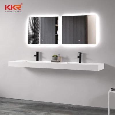 Square Anti-Fog Frameless LED Lighted Hotel Luxury Bathroom Mirror