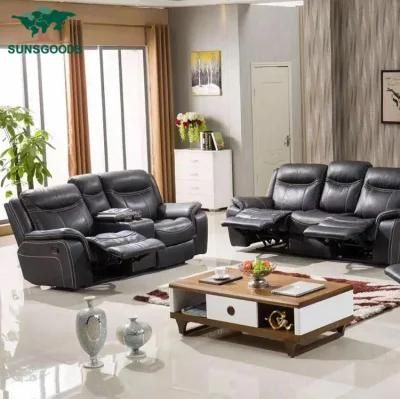 Best Price Modern Leisture Wood Frame Living Room Leather Furniture Sofa Set