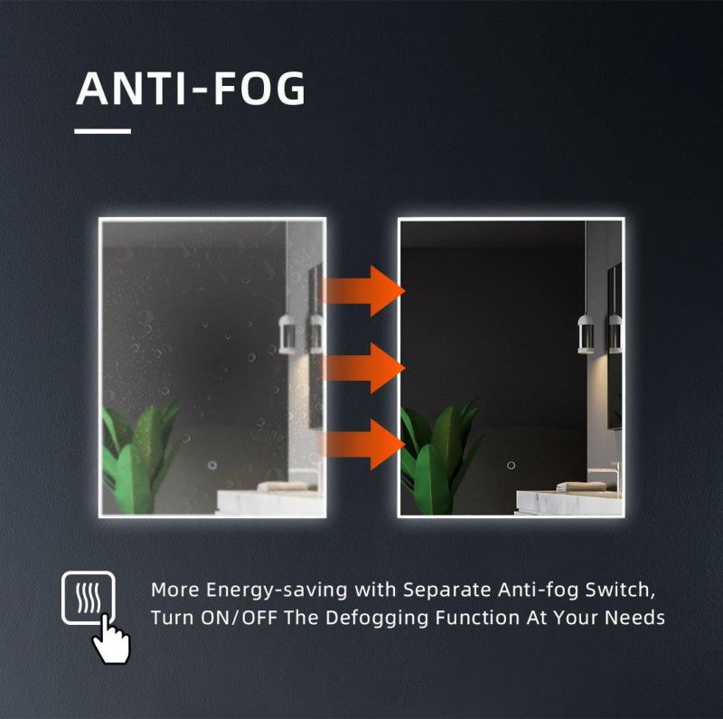 Retail in USA Stock Bathroom Mirror LED Smart Mirror