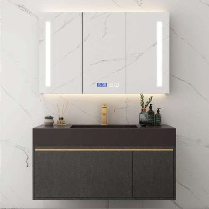 Nordic Bathroom Vanity Light Luxury Rock Board Modern Simple Wall Mounted Cabinet Bathroom Vanity