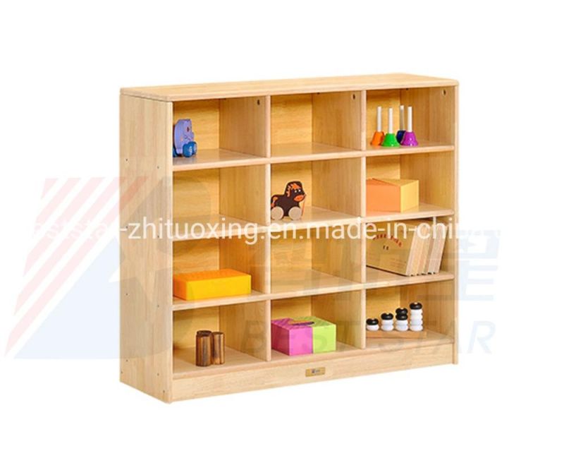 Children School Classroom Furniture, Kids Nursery Toy Storage Cabinet, Preschool and Kindergarten Day Care Wood Book Cabinet, Baby Storage Cabinet