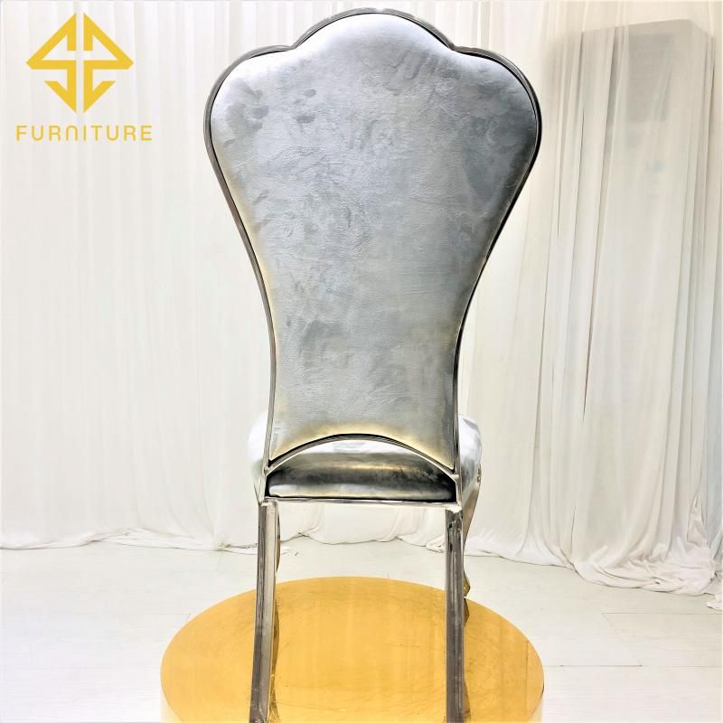 Hote Sale Hotel Furniture Velvet Upholstered Chrome Dining Chair