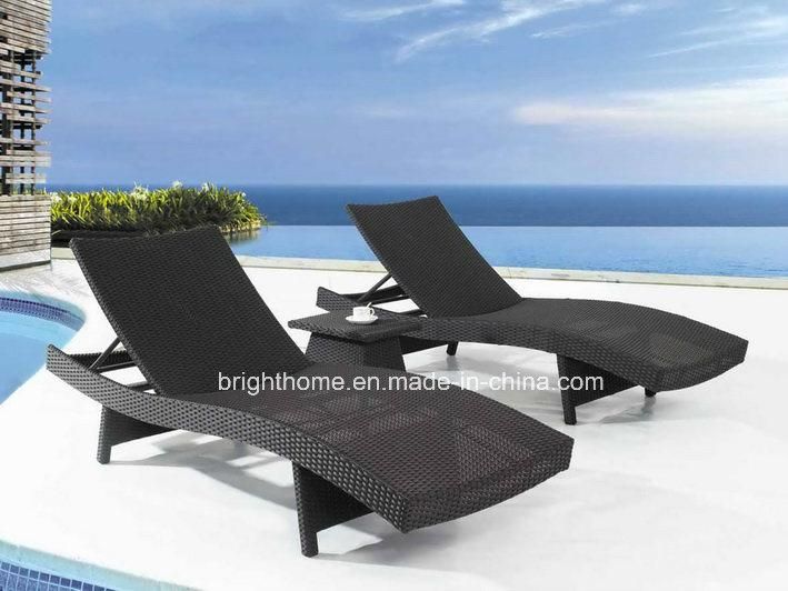 Resin Wicker Rattan Furniture Outdoor Pool Garden Stacking Sunbeds/Sun Bed /Aluminium Sun Lounger