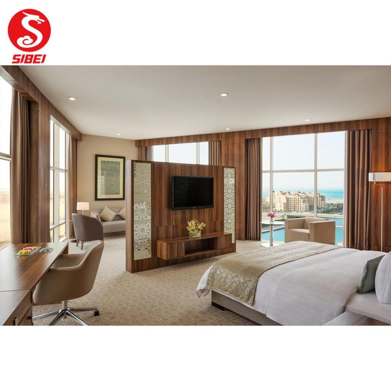 Custom Made Luxury Modern Hotel Bedroom Furniture Set for 5 Star Kaec Room