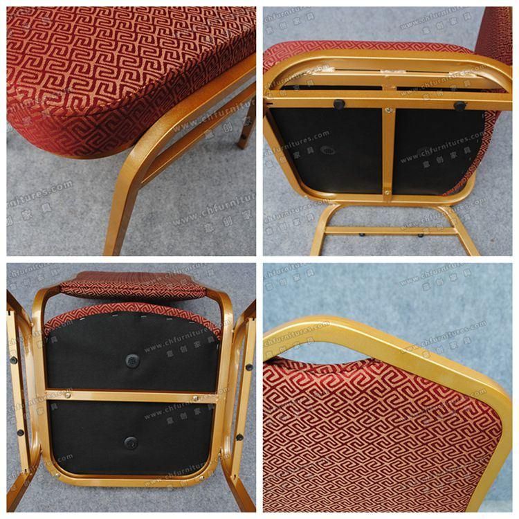 Yc-Zg10-79 Durable Gold Metal Hotel Chairs for Banquet in Different Colors
