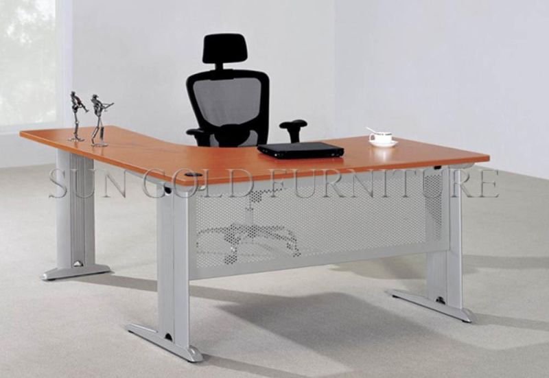 Cheap Price Popular Steel Leg Office Table with File Rack Office Furniture (SZ-OD138)