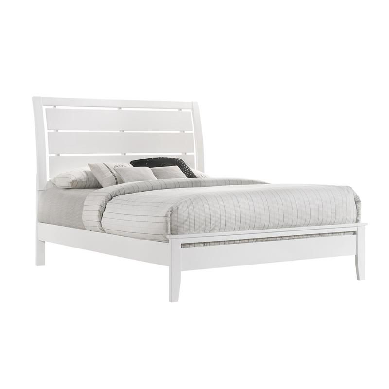 Nova Modern White Wooden Melamine Hotel Home Bedroom Furniture Apartment Queen Bed