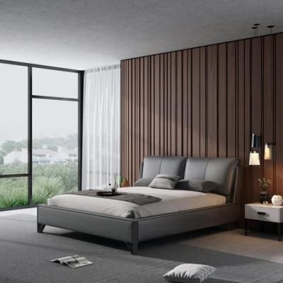Foshan Modern Home Bedroom Furniture Wooden Hotel Storage King Size Bed