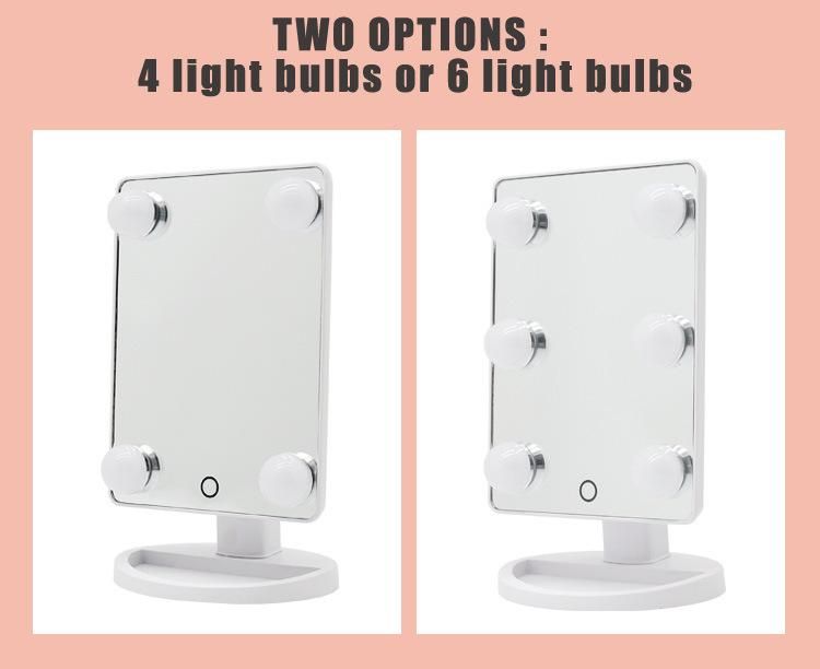 Hollywood Makeup Mirror Lighting with 4 Bulbs for Vanity Table Set